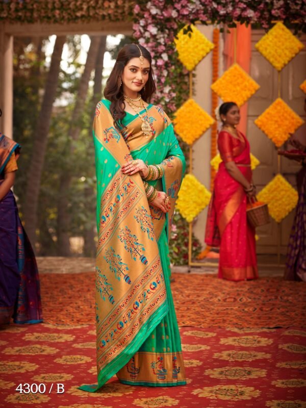 Elegant Lavani Silk Saree - Image 3