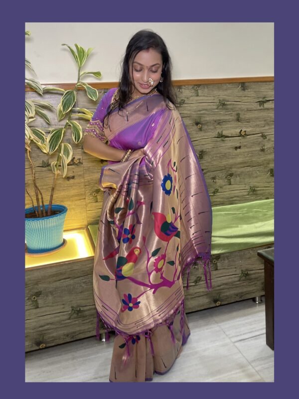 Half Parrot Paithani