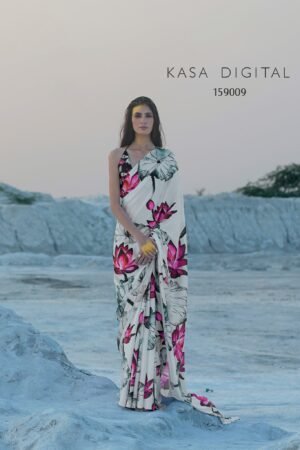 Flourish Designs : Volvo Trendy Satin  Saree :