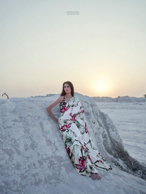Flourish Designs : Volvo Trendy Satin  Saree : - Image 2