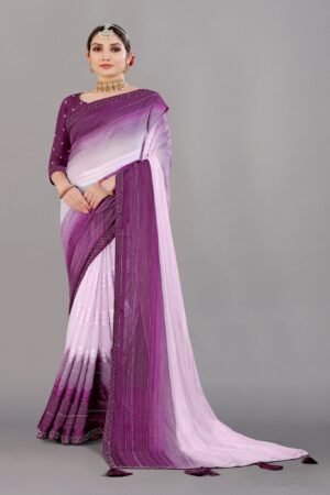 Gilded Grace Georgette Saree