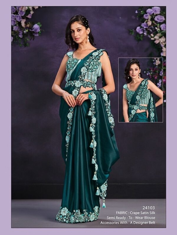Opulent Satin Saree
