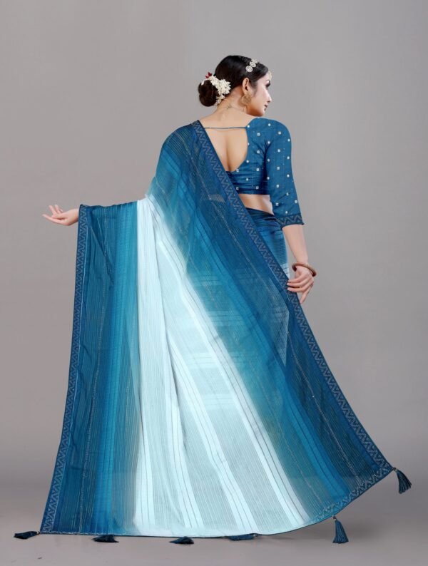 Gilded Grace Georgette Saree - Image 19
