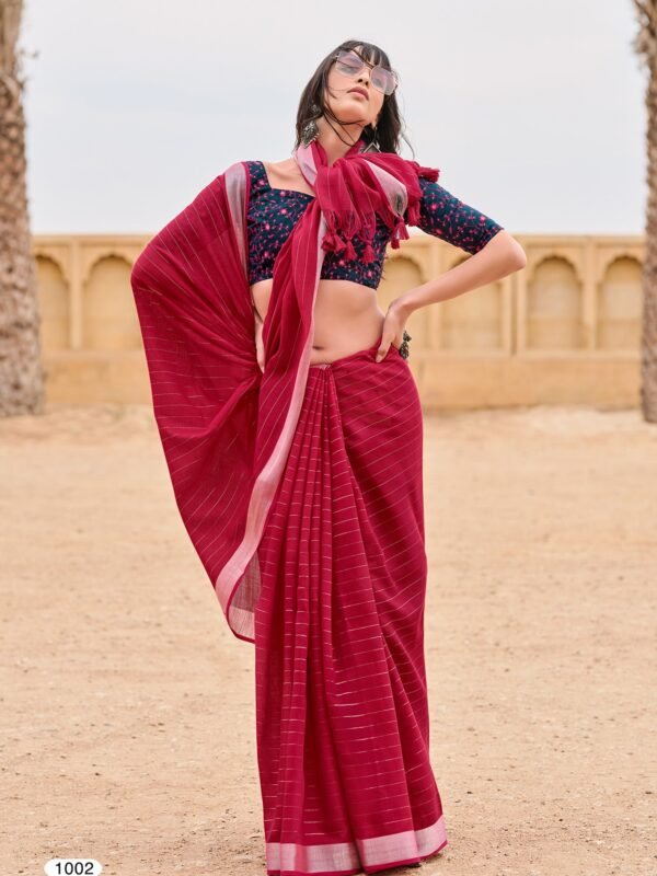 Timeless Elegance: Linen Silk  Saree - Image 2