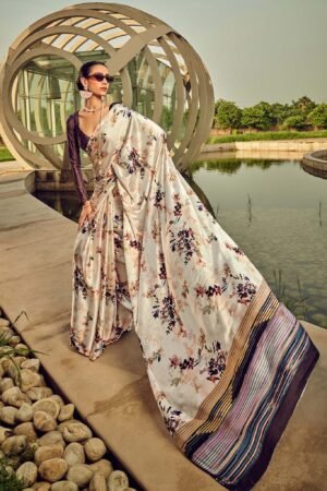 Everyday Blossom Satin Silk Saree