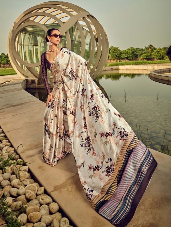 Everyday Blossom Satin Silk Saree