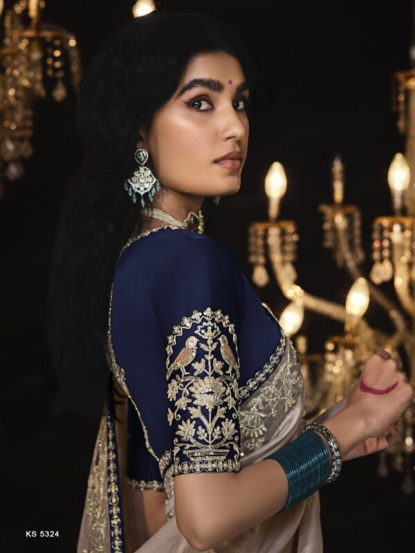 Silken Symphony  Saree - Image 4