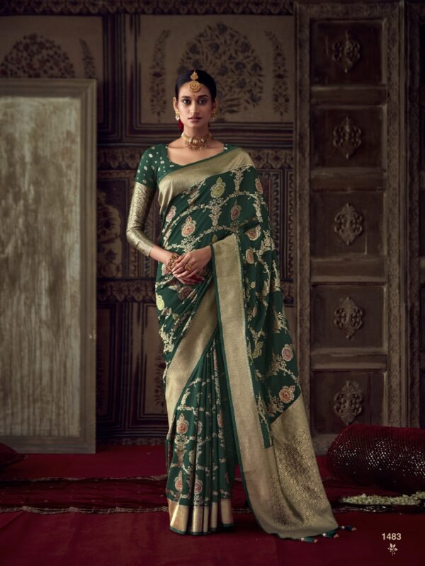 Luxurious Green Drapery