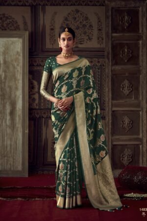 Luxurious Green Drapery